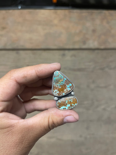 Peyton-Royston Turquoise Engraved Ring Size 6.5