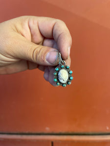 Rene-Wildhorse & Kingman Cluster Necklace