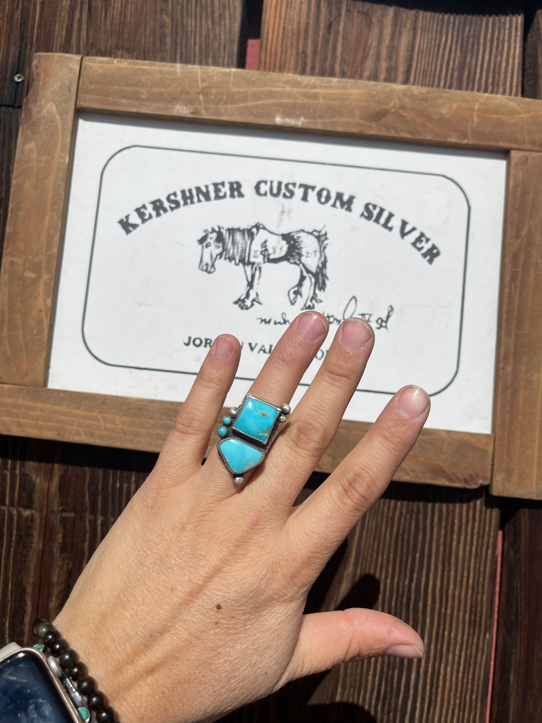 Square Ring w/Turquoise