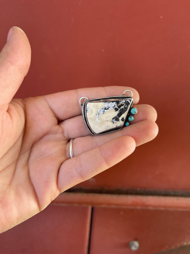 Bronte-White Buffalo & Turquoise Necklace