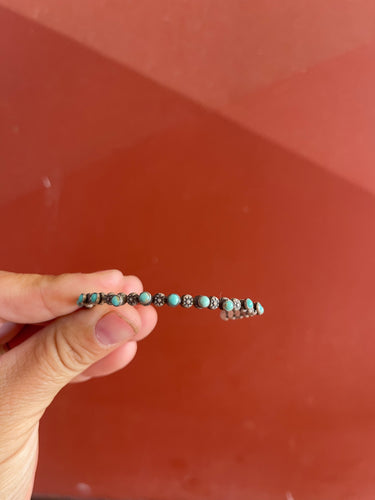Brittany-Turquoise Floral Studded Bracelet