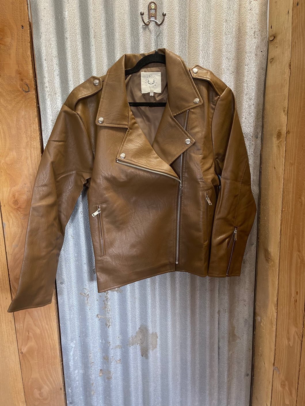 MEDIUM: NWT Faux Leather Jacket