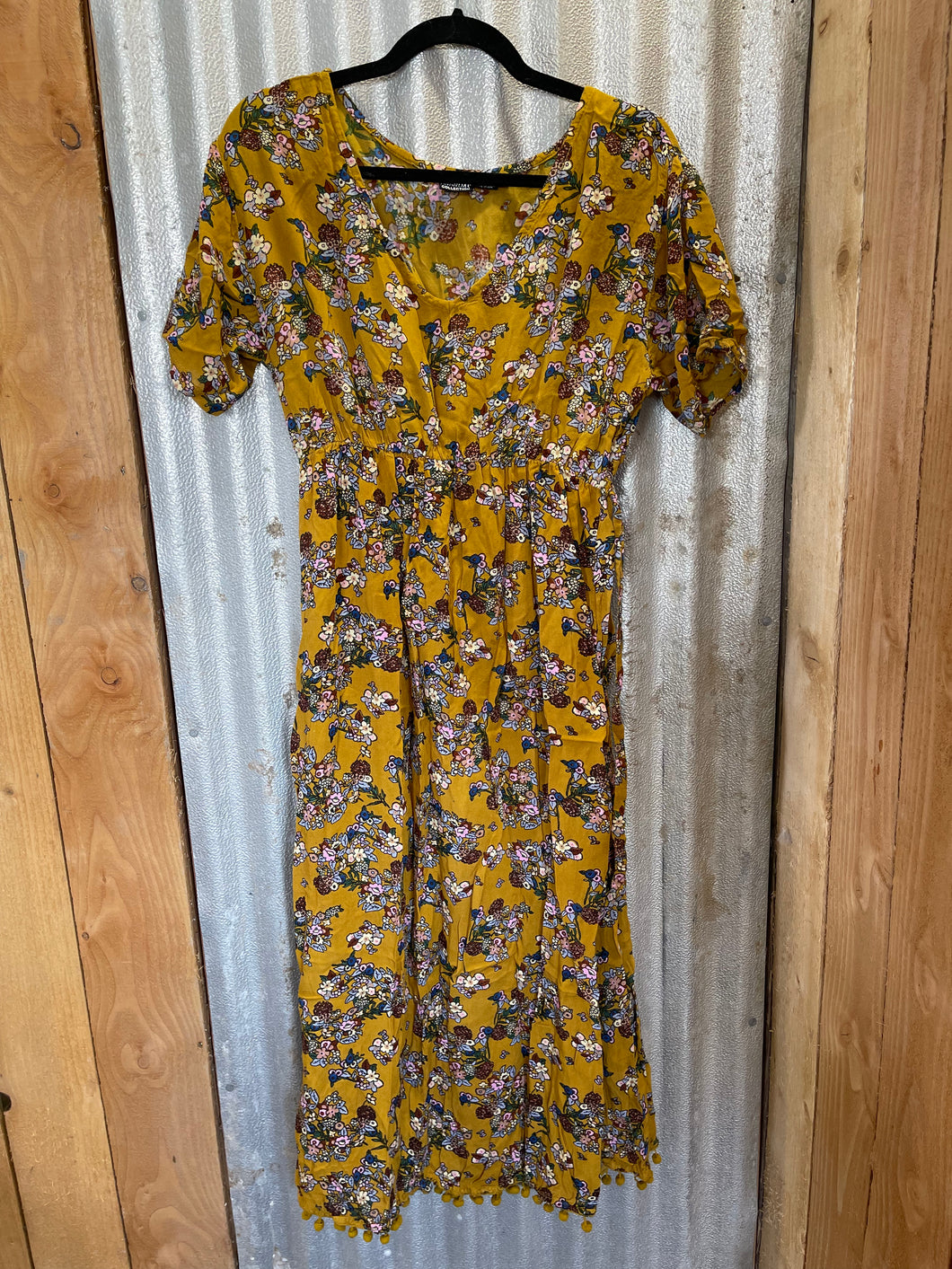 MEDIUM: Yellow Floral Dress