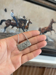 Kennedy- Engraved Bar Necklace