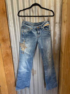 #36 Sz 28 Cowgirl Tuff Jeans