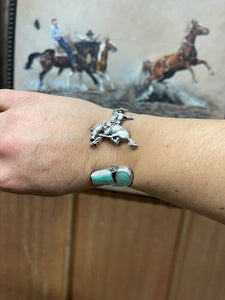 Broncs & Turquoise-Cuff bracelet