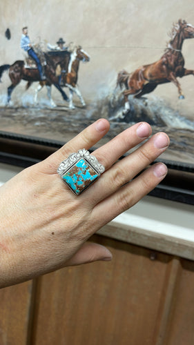 Merle-Turquoise Ring Size 6.5-7