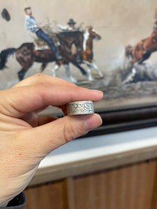 Wells-Silver Engraved Ring
